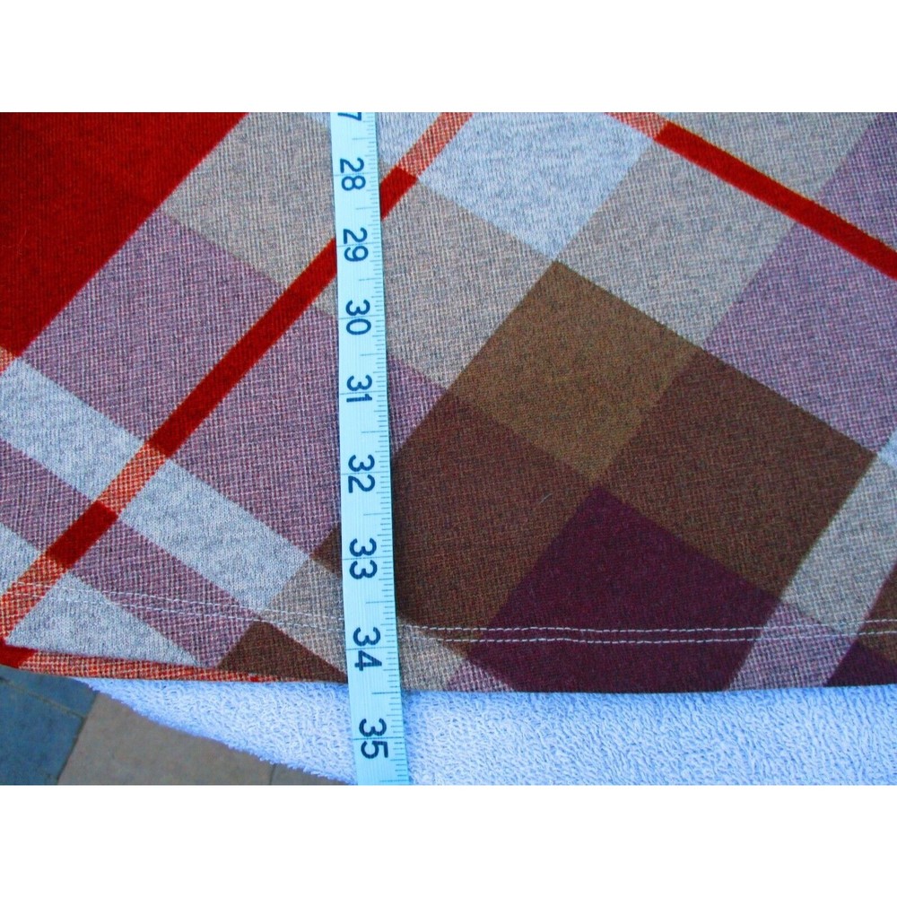 R & K Originals Shift Dress Women's Size 10 Short Sleeve Plaid with Neck Scarf - Picture 12 of 15
